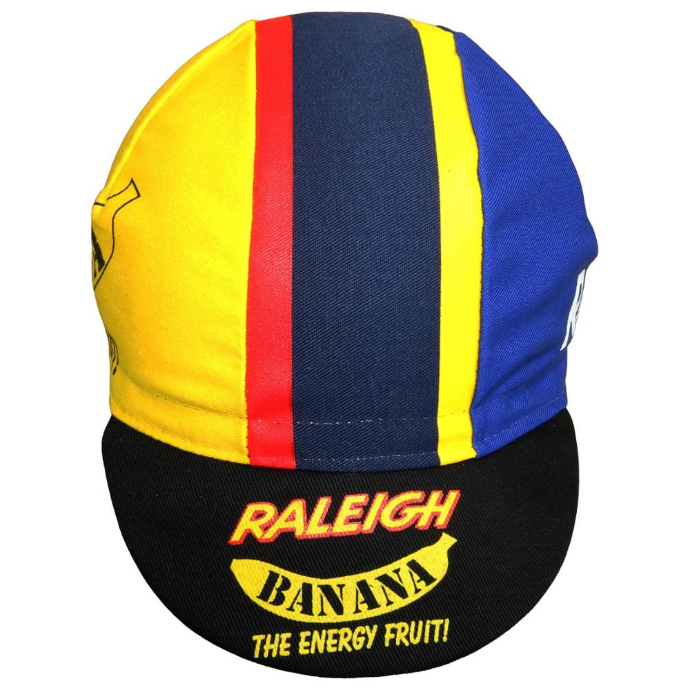 RALEIGH BANANA retro cotton yellow and blue two-color bicycle riding hat