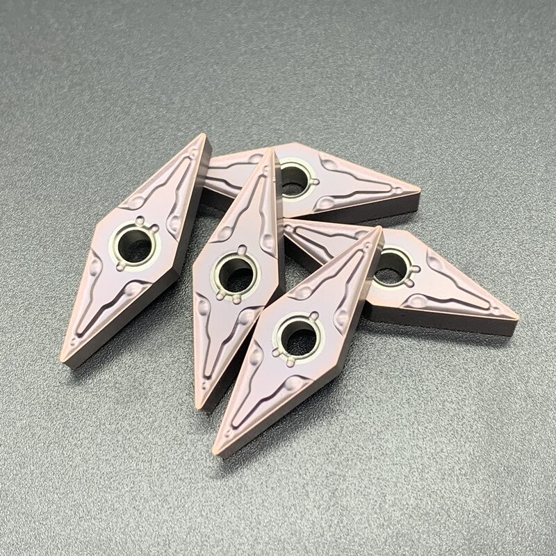 10PCS Carbide insert VNMG160408 VNMG160404 VP15TF/US735 external metal turning tool VNMG 160408 CNC machine turning tool