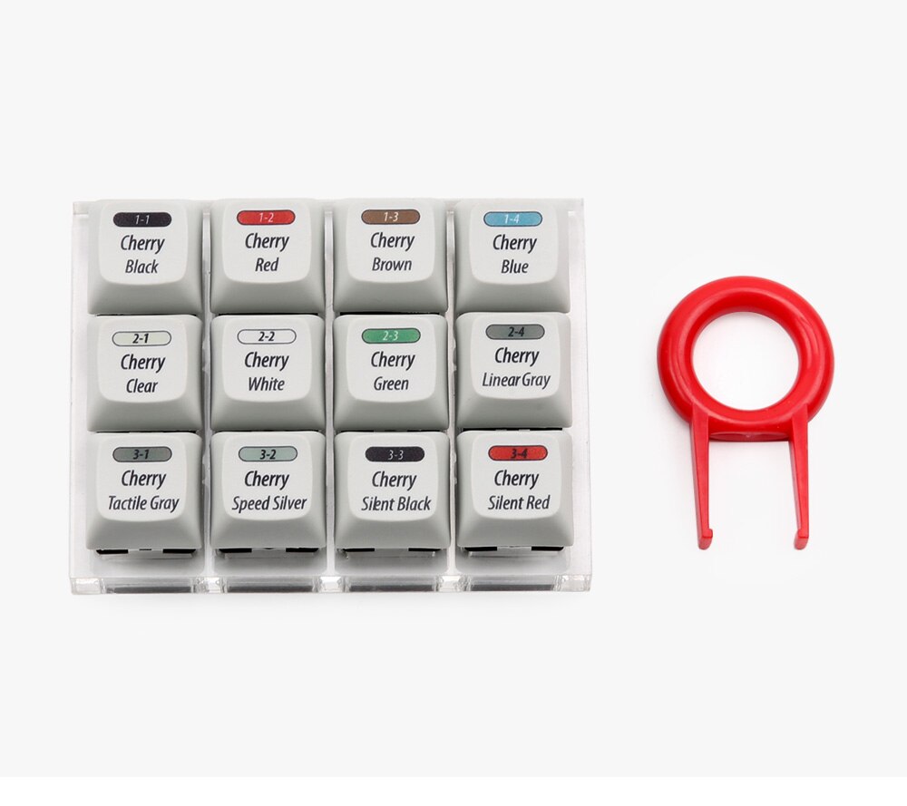 Cherry Profile 12 Switch Test With Acrylic Base With Sublimation Colorful Replace KeyCaps DIY PCB Mechanical Keyboard Sampler