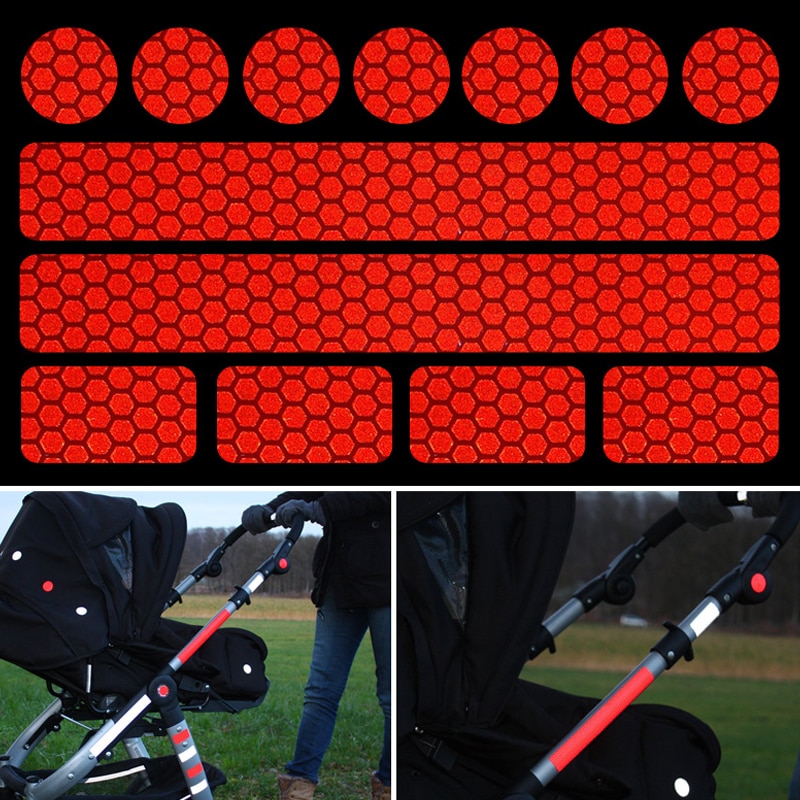 Reflecterende Sticker Voor Kinderwagens Fiets Helmen Auto Bike Motorcycle Zelfklevende Veiligheid Reflecterende Sticker