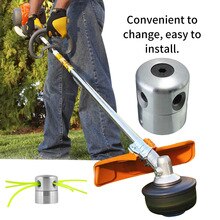 Trimmer Head Aluminum Grass Trimmer Brush Cutter Head Trimmer Head Spool Set with 4 Lines Lawn Mower Accessories