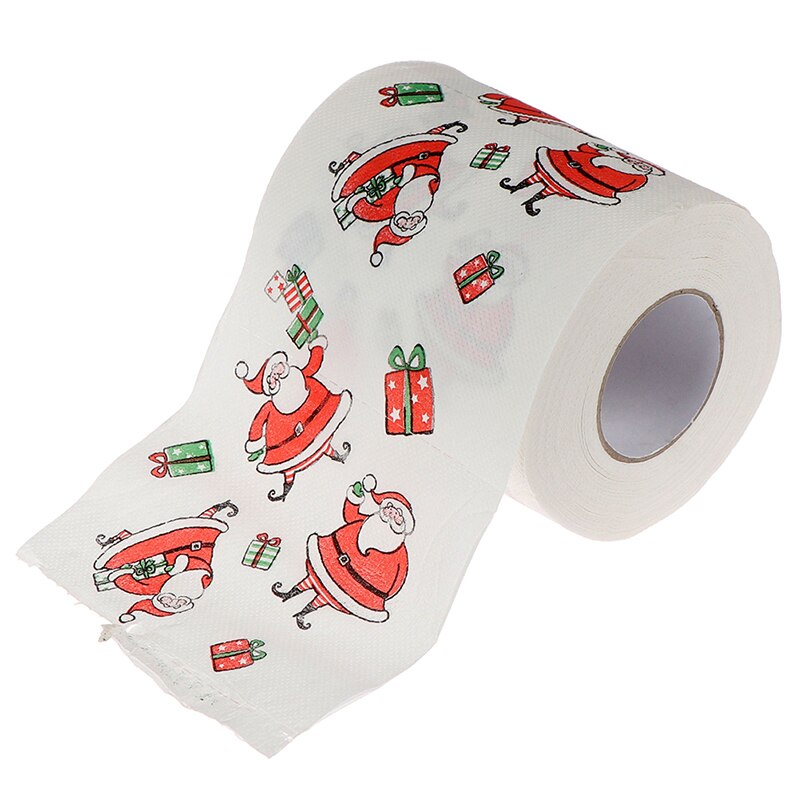 Christmas Newest Festive Paper Roll Tissue Decorations Xmas Santa Room Toilet Paper Decor