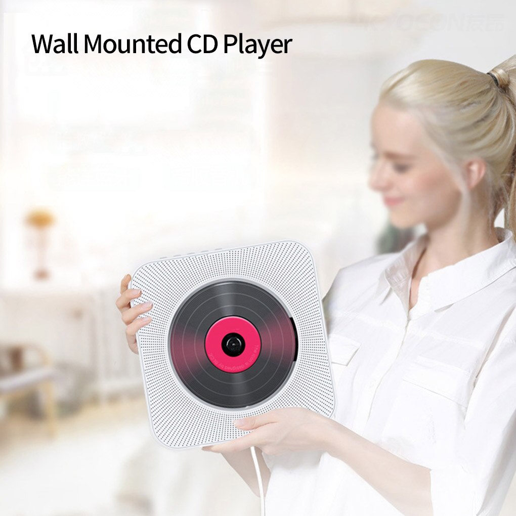 Wall Mounted CD Player Bluetooth Portable Home Audio Boombox with Remote Control FM Radio Music Player Stereo Speaker