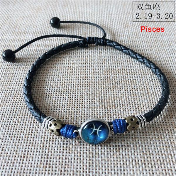 Twelve Constellation Anklets Jewelry Men Leg Bracelet Feet Accessories Male Ankle Bracelet enkelbandjes sieraden: TFJL049-1