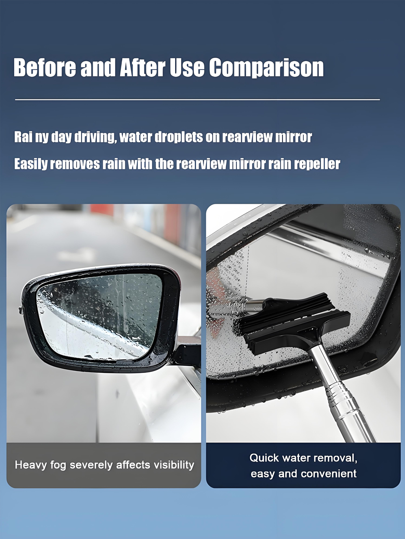 Ausziehbarer, teleskopischer Autofensterreiniger, Scheibenwischer, Waschbürste, Reinigungswerkzeug für Autoglas und Rückspiegel