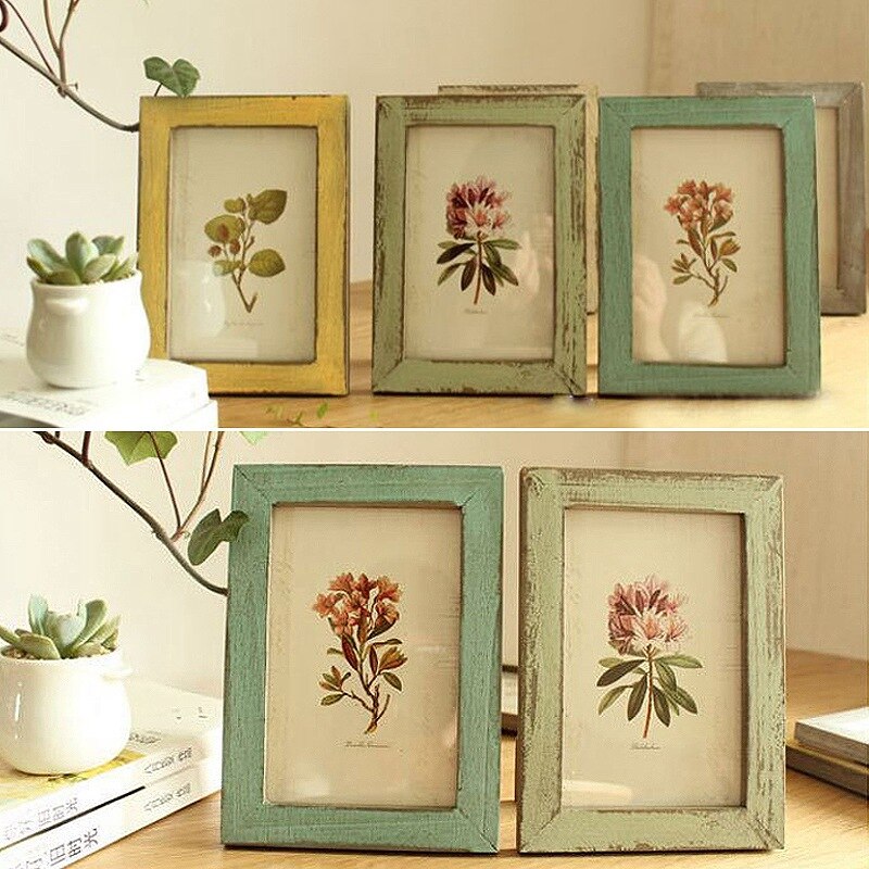 Nordiske billedrammer vintage fotoramme træ bryllup hjemmeindretning retro fotorammer til fotorektangelbilledholder