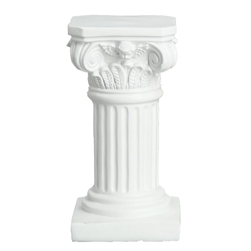 Roman Pillar Resin Sculpture Column Decor Roman Pillar Statues Home Living Room Crafts Furnishings: plum