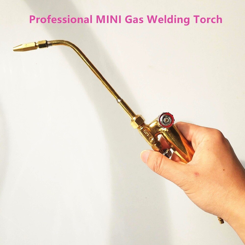 Mini gas svejsebrænder 30cm lange 3 dyser 0.6/0.7/0.8mm til klimaanlæg køleskab juvel lodning