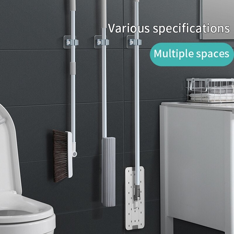 Hoge Huishouden Opbergrek Badkamer Zuig Pijp Haak Muur Gemonteerde Mop Opbergrek Borstel Bezem Rack