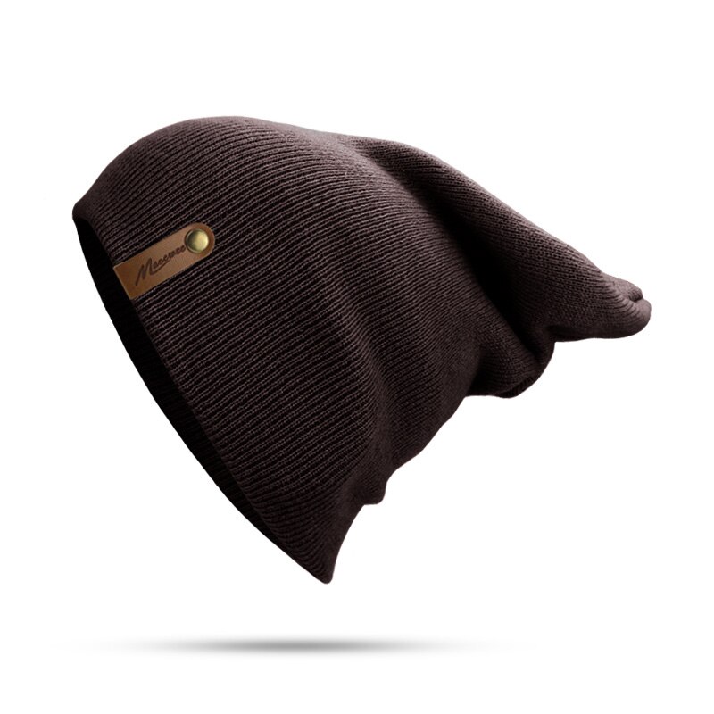 Merkki talvihattu miehille skullies pipot naisille lämmin lippalakki unisex elastisuus neulottu pipo vihreä unisex vapaa-ajan hatut: C