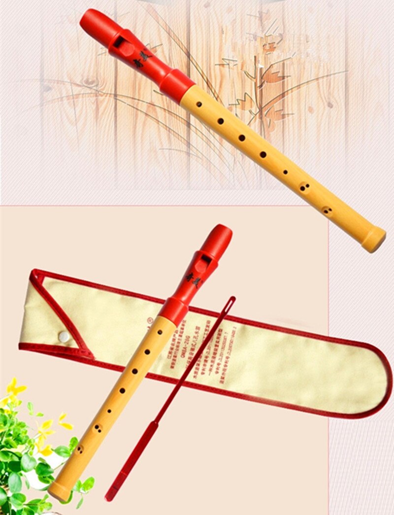 Grabadora de madera C clave Soprano germánico 8 agujero Flauta vertical clarinete Flauta DIZI Musical instrumento clarinete Flauta