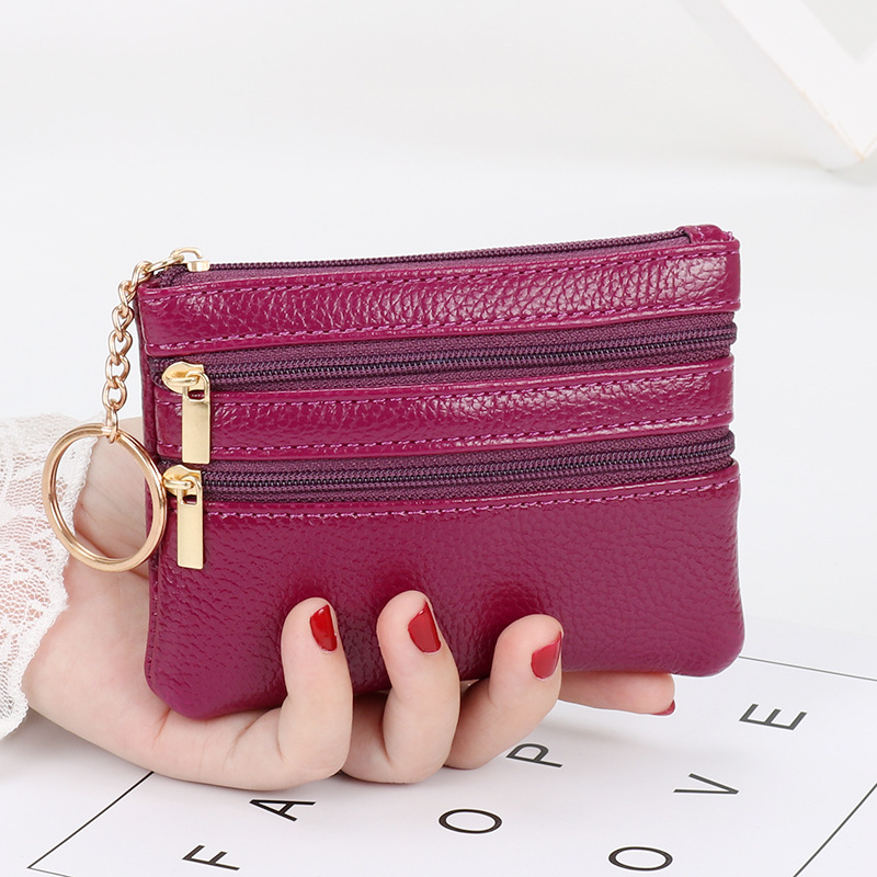 2023 Mode Vrouwen Portemonnee Clutch Drie Rits Vrouwelijke Korte Kleine Portemonnee Nieuw Zachte Mini Kaarthouder Portemonnee Geldzak: green