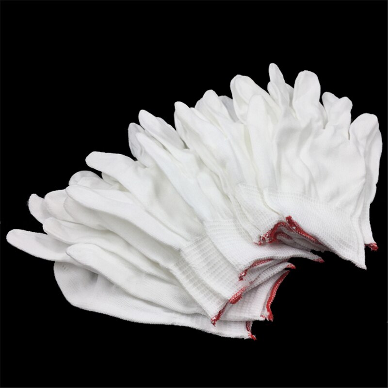 Guantes finos de algodón para trabajos de jardinería, guantes de uso doméstico para trabajos de carpintería, jardinería, 30 pares