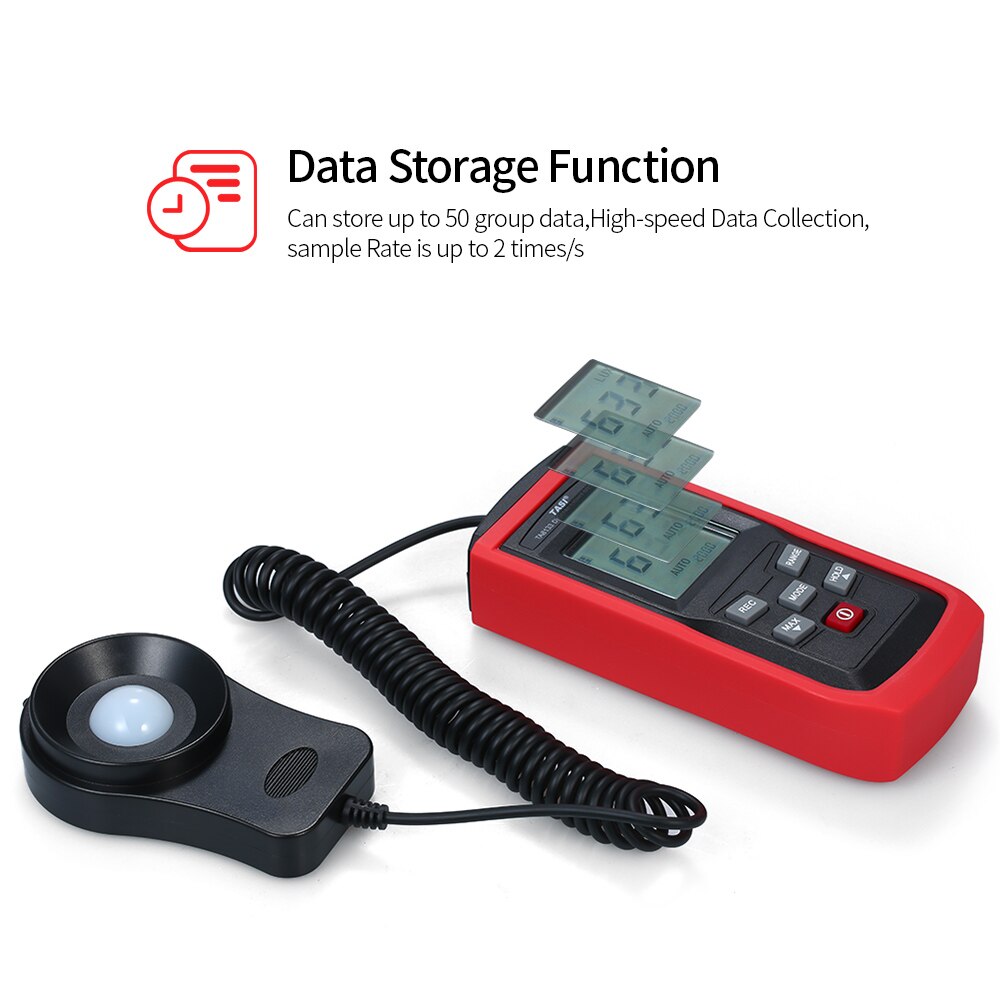 TASI Mini luminomètre LCD portable photomètre numérique luxmètre compteur de lumière 0-199999 Lux luminance mètre numérique LUX