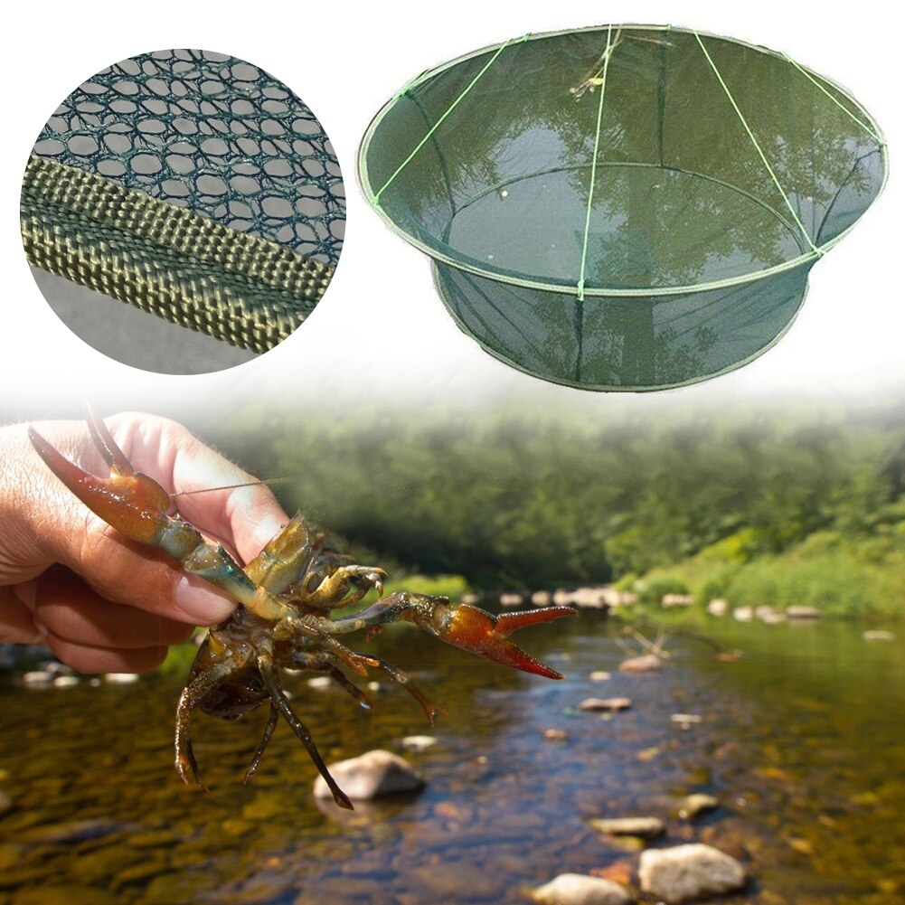 Lightweight Fishing Landing Net Crayfish Shrimp Catcher Casting Network Mesh Fish Trap Cage Fishing Accessories
