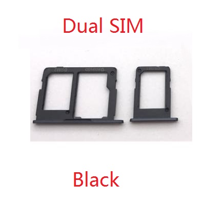 Tarjeta SIM para Samsung Galaxy J3, J5, J7 /J330, J530, J730F, accesorios de adaptador de soporte de ranura para tarjeta SIM, novedad Sencillo/Doble: Duak SIM Black