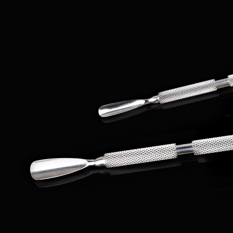 1pcs Double-ended Stainless Steel Cuticle Pusher Dead Skin Push Remover for Pedicure Manicure Nail Art Cleaner Care Tool