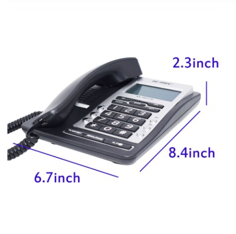 Office home phone caller ID hands-free call fixed phone landline black Office home phone caller ID hands-free call fixed phone