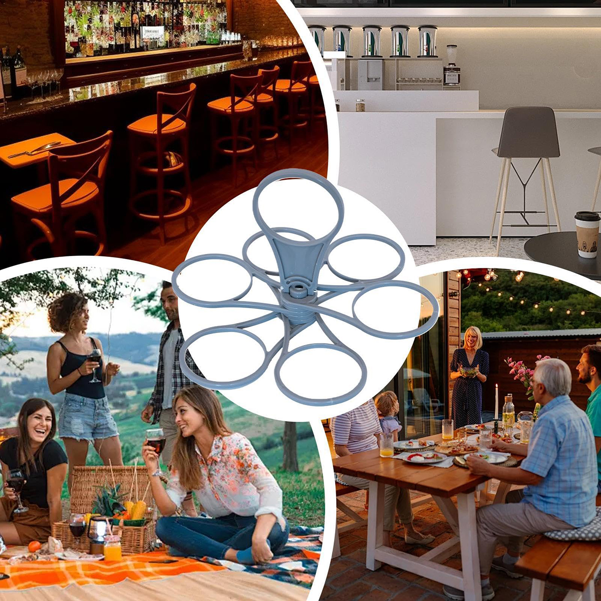 Porte-gobelet pliable réutilisable, porte-boisson, café, lait, thé, bière, fête de Noël