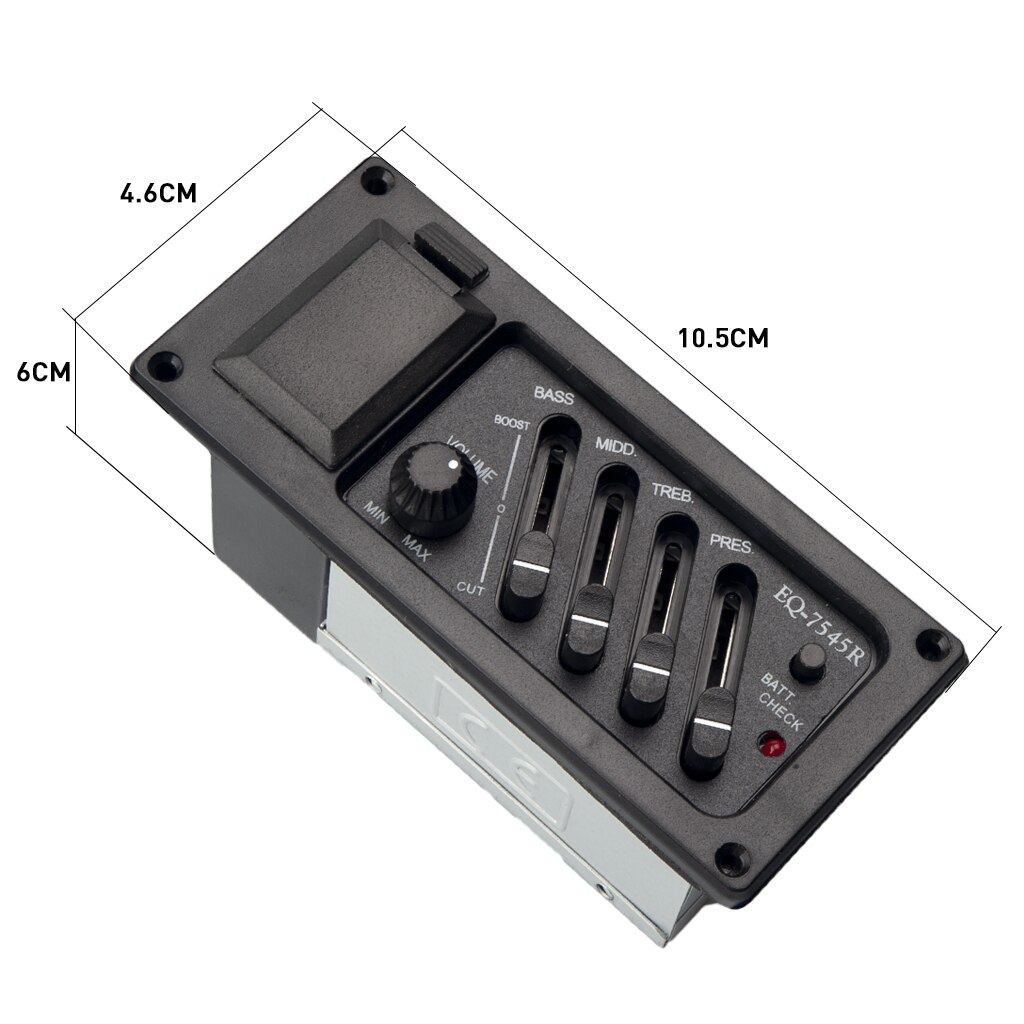 Akustinen kitara eq piezo mikrofoni / esivahvistinyksikkö akustinen kitara eq -7545r