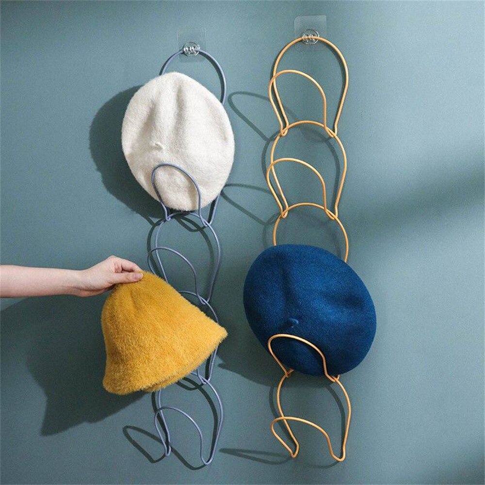 Baseball Cap Rack Hat Display Holder Door Closet Clothes Scarf Towel Round Storage Shelf Home Organizer