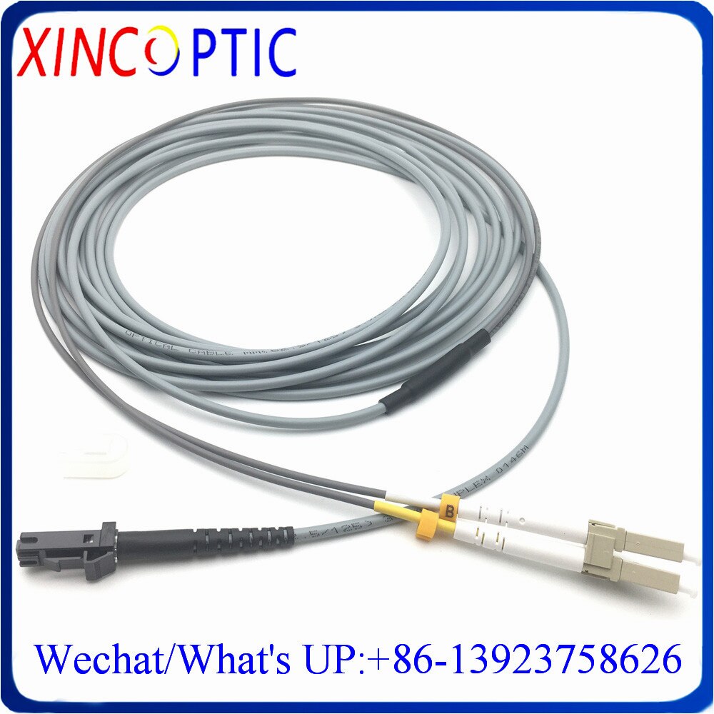 1/2/5/10/15/20M MM OM2 50125 3.0mm Duplex LC-MTRJ Twin Armored Fiber Optical Cable,MTRJ to LCPC Fiber Optic Patch Cord Connector