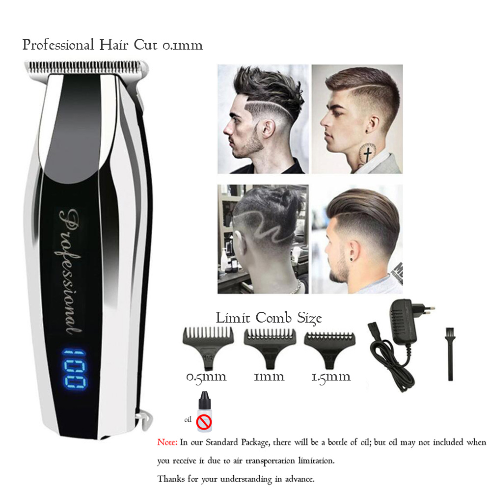100-240V Olie Hoofd Tondeuse Elektrische Scheerapparaat DIY Carving Hoofd Clipper Mannen Elektrische Tondeuse Oplaadbare Draadloze Kaal trimmer