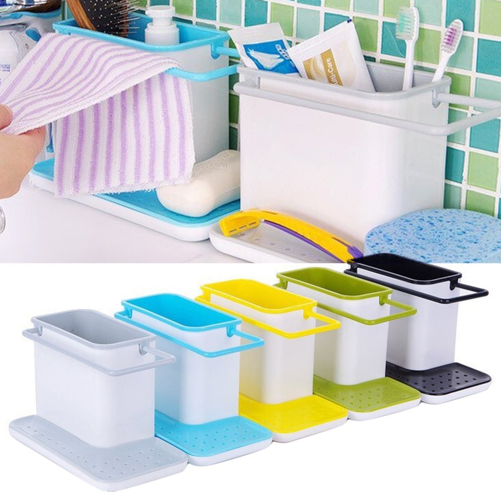 Plastic Racks Organizer Caddy Storage Kitchen Sink Utensils Holders Drainer Integrated Drainer Good Kitchen Tool