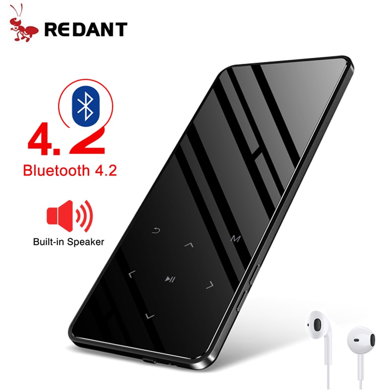 REDANT MP4 Player with Bluetooth FM Radio Built-in Speaker Touch Keys 8GB 16GB 32GB 40GB MP 4 HiFi Music Player Walkman for Kids