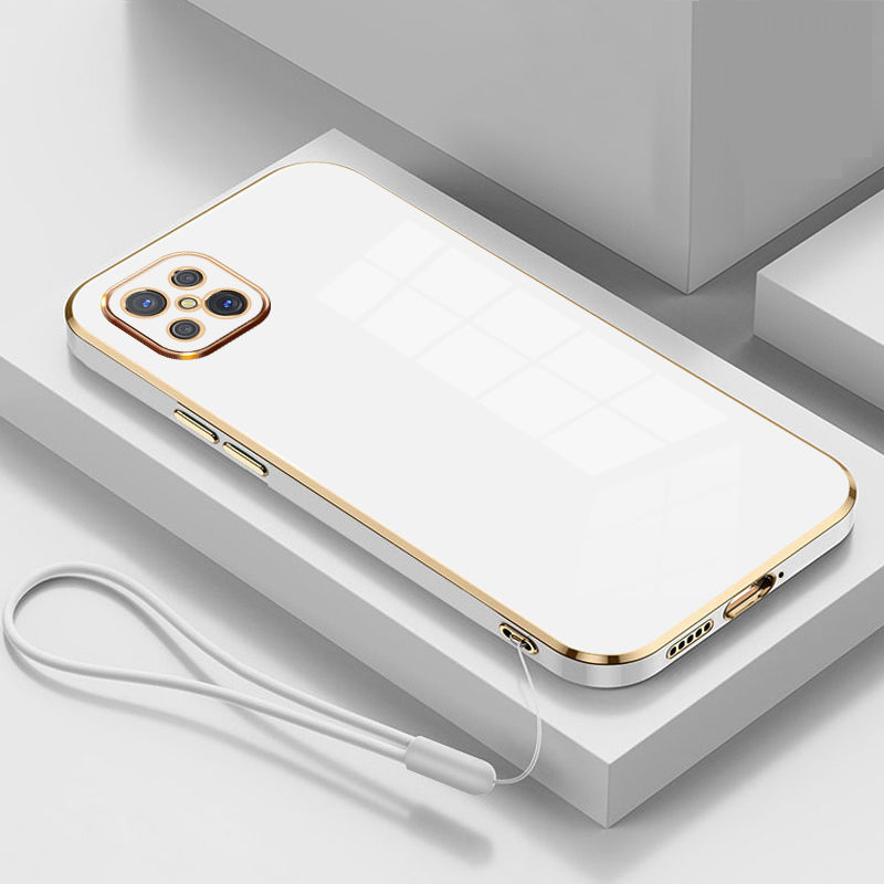 Til oppo reno 4z 5g cover oppo reno 4 z telefoncover cph 2065 cover oppo reno 4z reno 4 z 5g luksuriøst firkantet belægning stødsikkert bagcover: Beige