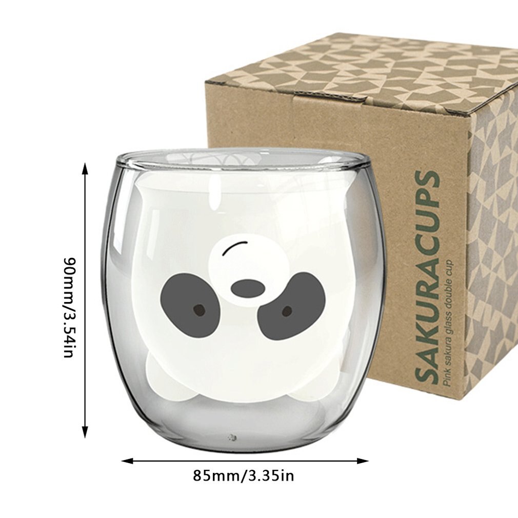 Cartoon Leuke Melk Mok Kat Klauw Beer Varken Double Wall Cup Koffie Mok Student Water Fles Rode Wijn Glas kinderen