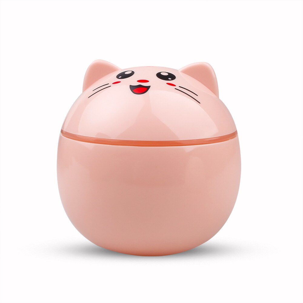 300ml kot na szczęście nawilżacz powietrza USB ultradźwiękowy dyfuzor zapachowy mini samochód mgła producent z oświetleniem doprowadziło przenośny oczyszczacz powietrza biura: różowy