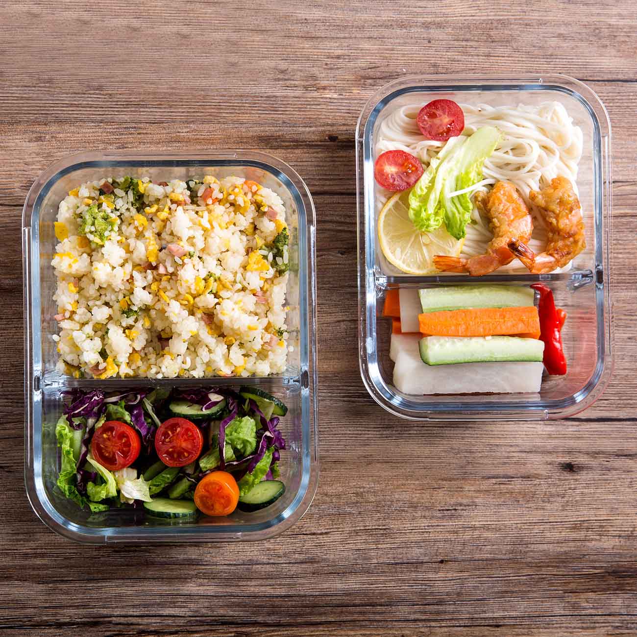 1500ML Glass Lunch Box Microwave Oven Heating Refrigerated Sealed Leakproof Food Container Box Transparent Bowl With Lid Crisper