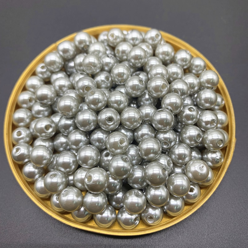 8mm 50pcs Imitation Pearls Round Beads DIY Bracelet Earrings Charms Necklace Beads For Jewelry Making