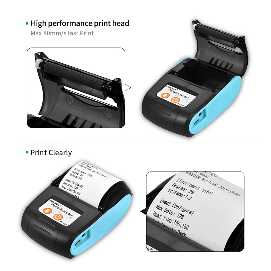 Draadloze Mini 58 Mm Bluetooth Printer Draagbare Thermische Printer Voor Mobiele Telefoon Android Ios Windows Pocket Bill Machine