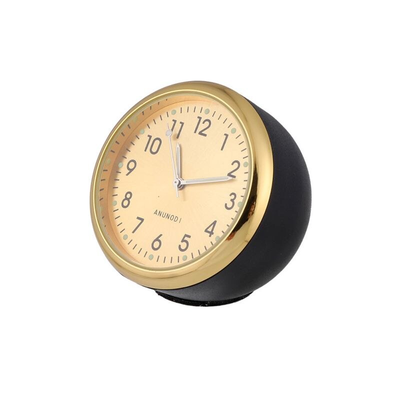 Quartz Thermometer Auto-accessoires Voertuig Meter Hygrometer Decoratie Ornament Auto Auto Digitale Klok: Golden clock