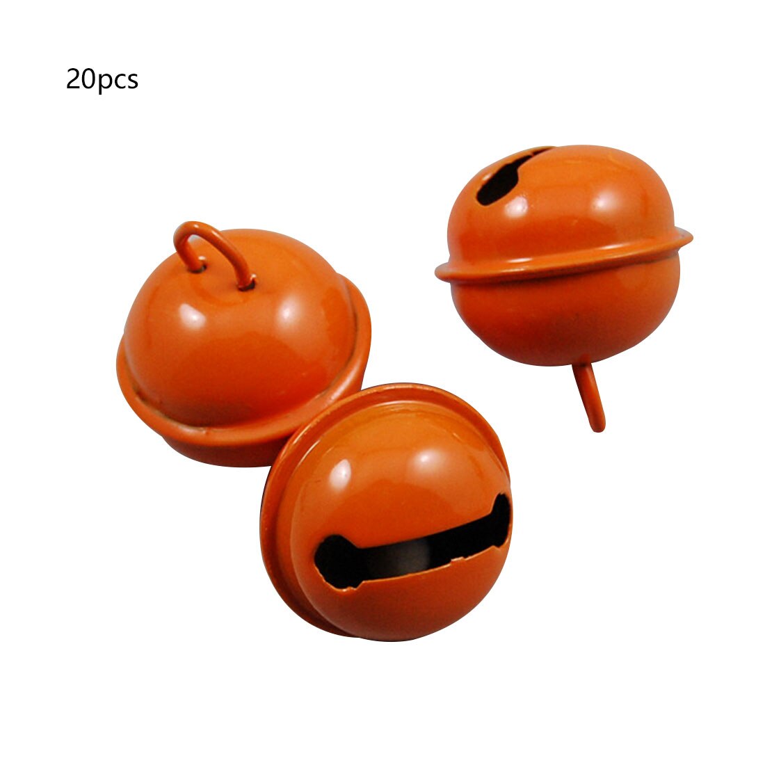 Décorations clochette Jingle en métal en fer | 22mm, 20 pièces colorées, décoration de noël, pendentifs pour animaux de compagnie, accessoires artisanaux faits à la main pour bricolage: Orange