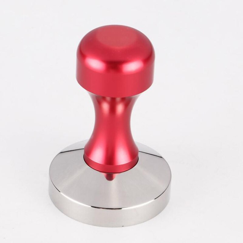 Koffie Tamper Espresso 2 Kleuren Sabotage Machine Drukt Flat Base Espresso Koffieboon Molen Keuken Gereedschap Coffe Pot Gereedschap: Red / 51mm