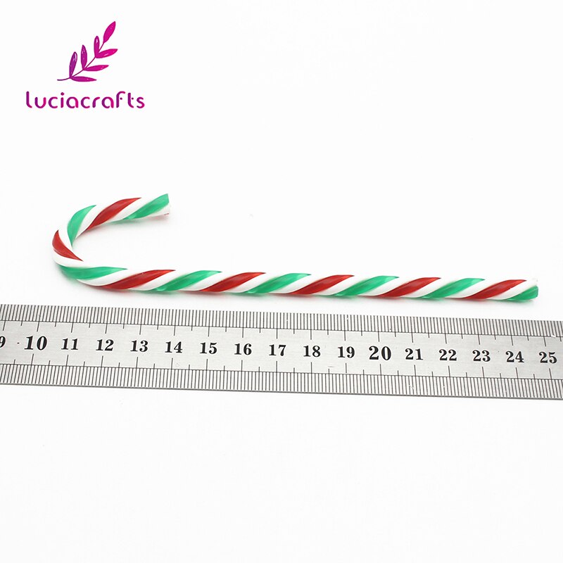 Lucia ambachten 6 stuks 15cm Acryl Snoep Hanger Kruk Ornament DIY Kerstboom Opknoping Decoraties Accessoires H0251