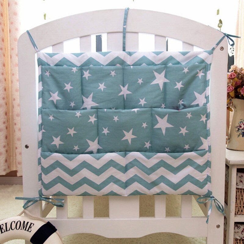 Star Baby Cot Bed Nursery Hanging Storage Bag Crib Organizer Storage Bag 60*50cm Toy Diaper Pocket for Crib Bedding Set