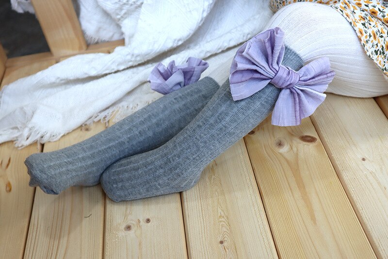 Zakolanówki dziecięce dla dziewczynek skarpetki dziecięce skarpety dziecięce wiosenne bawełniane siatkowe oddychające nowonarodzone letnie skarpetki: gray / M (1-3Years)