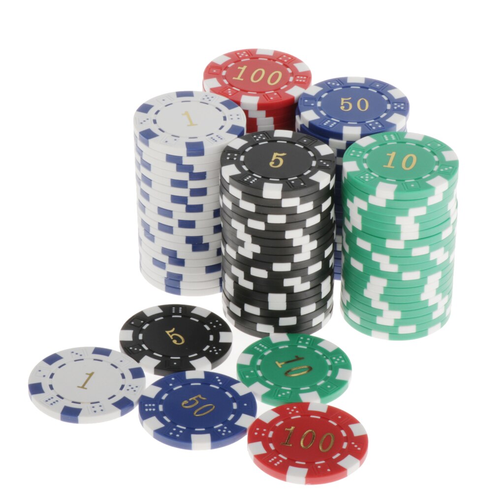 Clay Poker Chips Texas Holdem Chips, Pak Van 100, Casino Board Game Token 4 Cm
