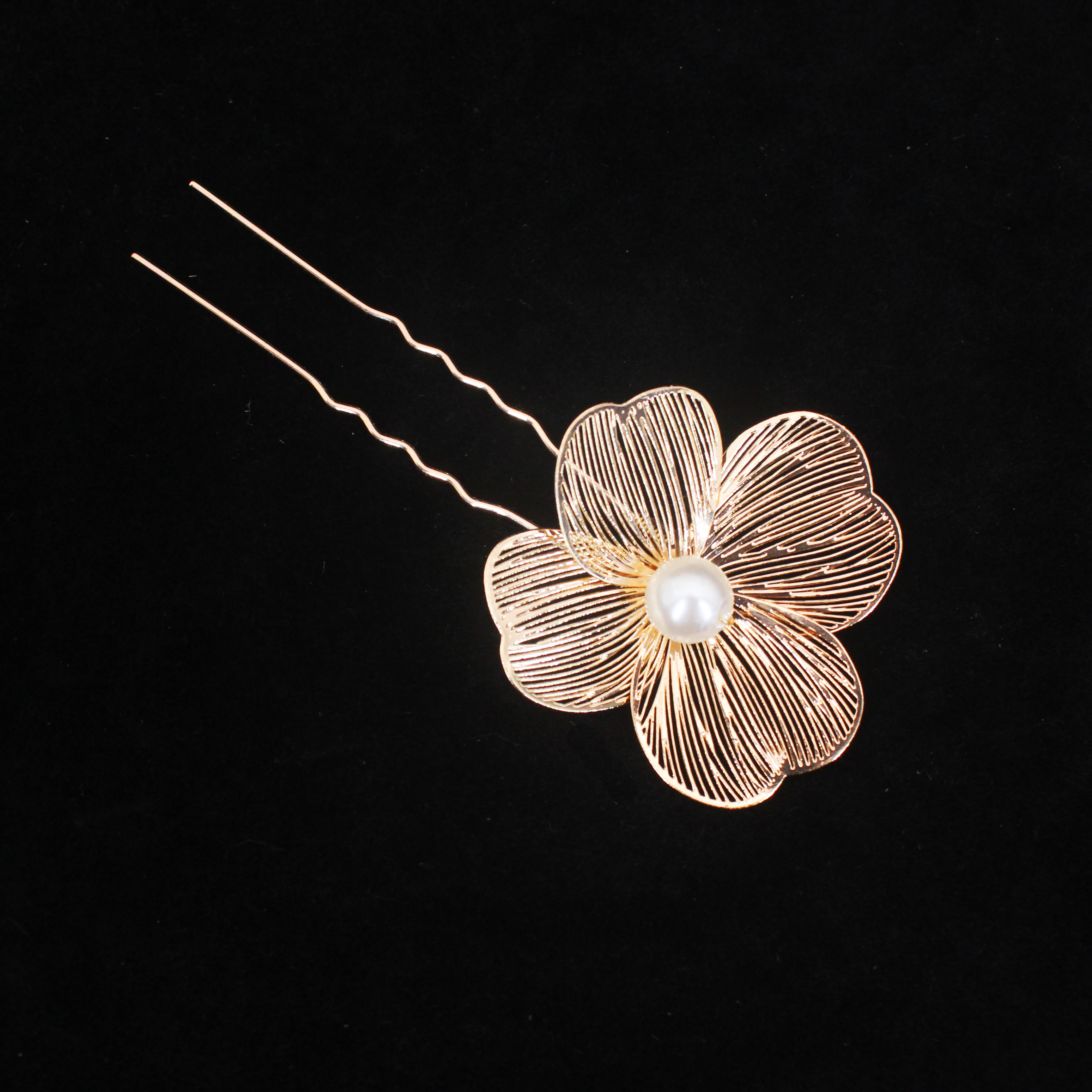 2 uds tocado de novia hecho a mano flor perla peine para el cabello alfileres joyería de estilo de boda insertar de peine accesorios para el cabello: Bronce antiguo plateado