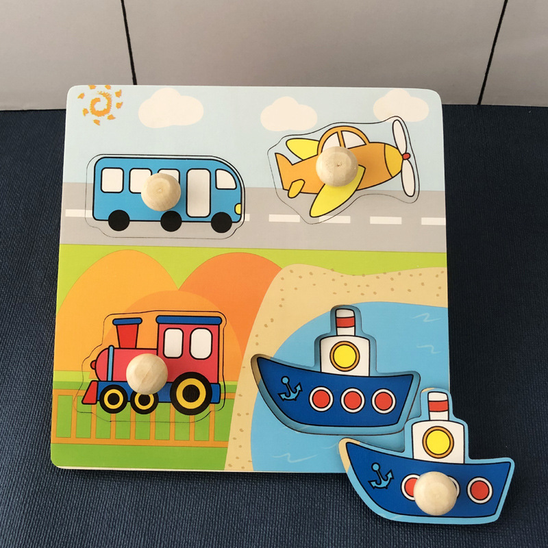 Montessori Wooden Toys for Babies 1 2 3 Years Boy Girl Baby Development Games Wood Puzzle for Kids Educational Learning Toy
