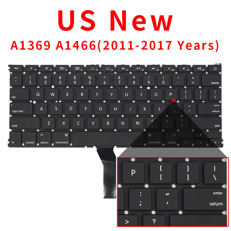 Kannettava tietokone  a1369 a1466 us uk venäjä saksa ranska espanja portugali näppäimistö macbook air 13 " näppäimistöt ilmaiset ruuvit: Vaaleanpunainen