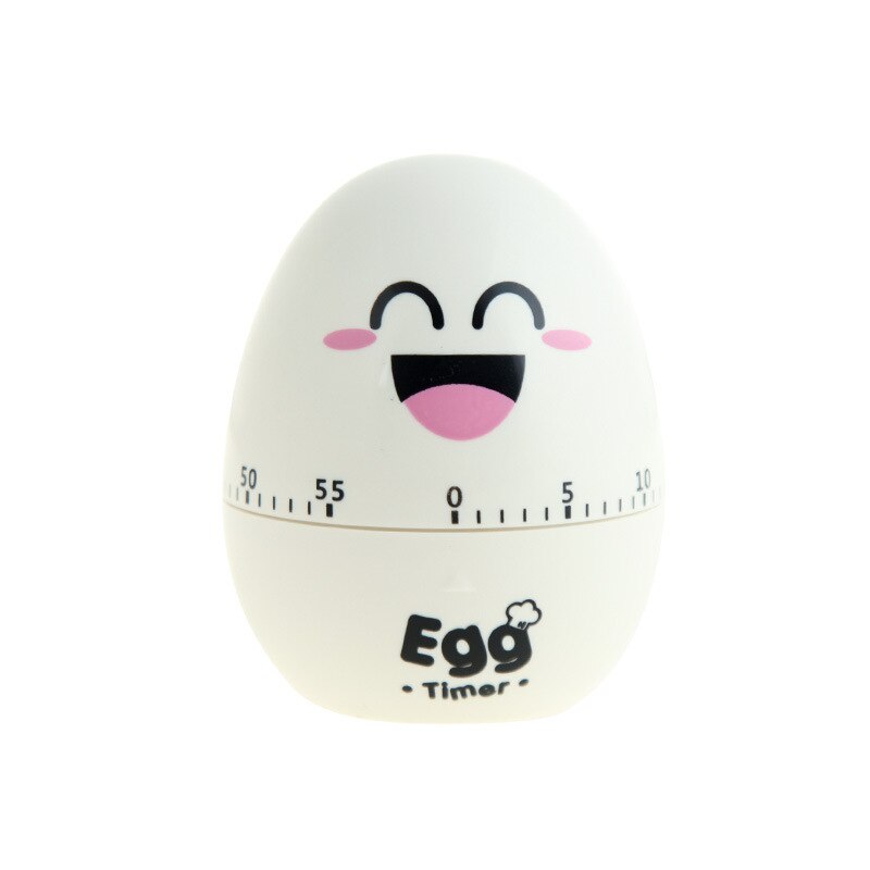 Kitchen Clockwork Timer Cartoon Mechanical Reminder Alarm Clock Lovely Egg Kitchen Time Scale Timing Reminder: White