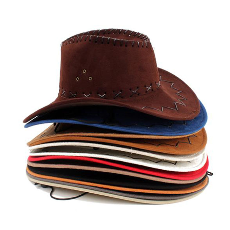 1pc Unisex Adult West Cowboy Solid Casual Hat Grassland Sunshade Cap Women Summer Beach Travel Hat Mongolian Hat