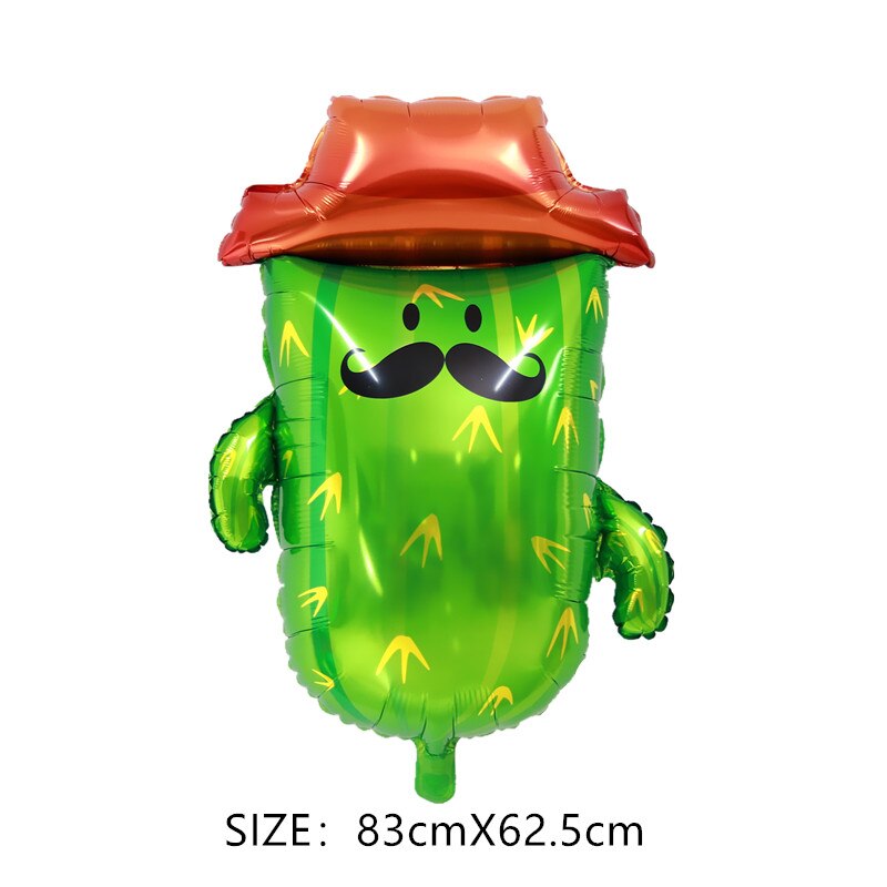 Desert plant cactus tree coconut tree green leaf balloon kid cartoon toy balloon tropical theme decoration aluminum foil balloon