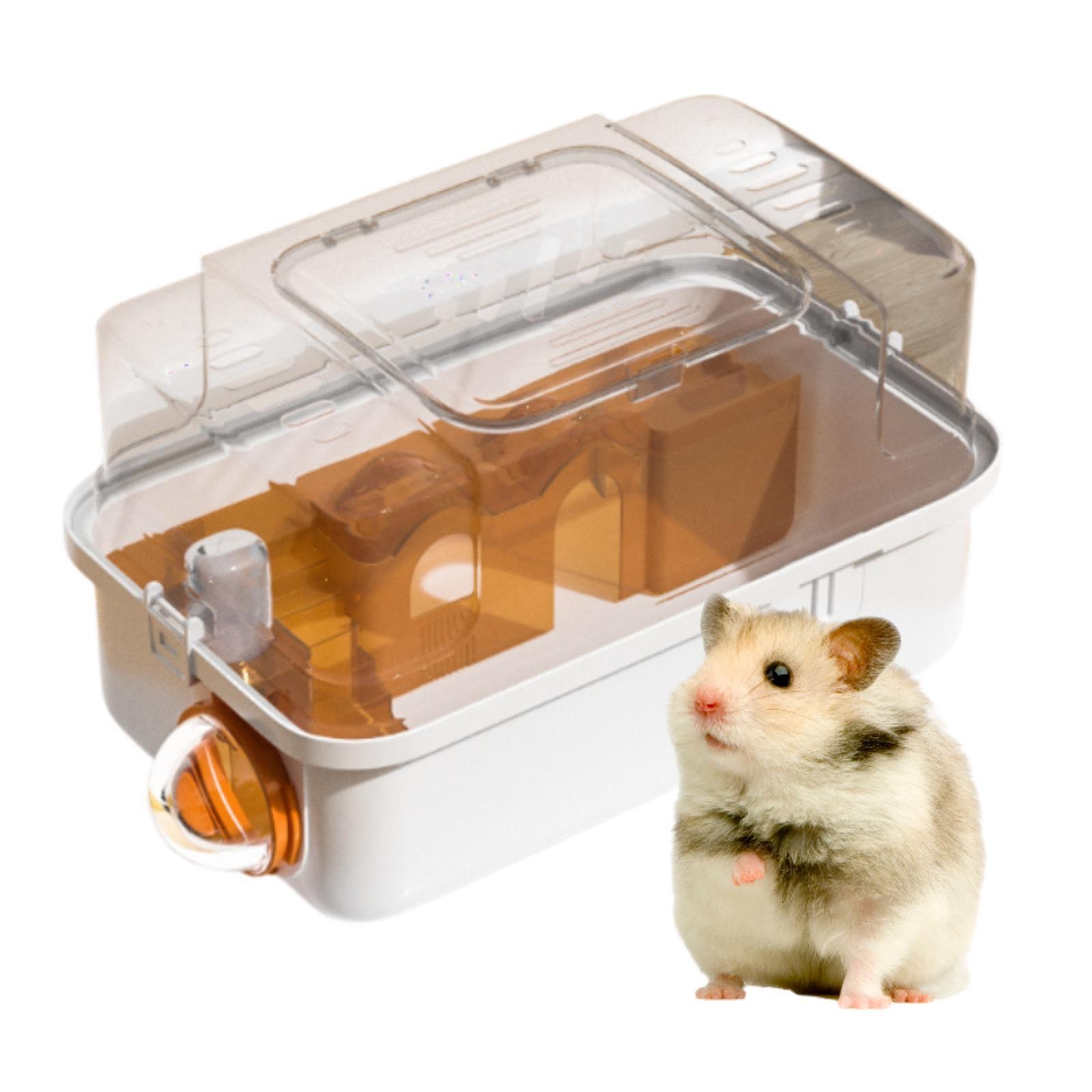 Guinea Pig Travel Hamster Carrier Cage for Gerbil Sugar Glider Dwarf Hamster Mesh Breathable Small Animal Bird Handbag Carry