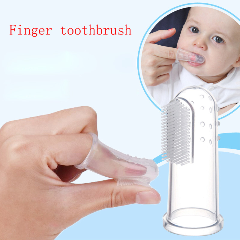 1 st Nuttig gezonde Kids Baby Baby Zachte Siliconen Vinger Tandenborstel Tanden Rubber Massager Brush